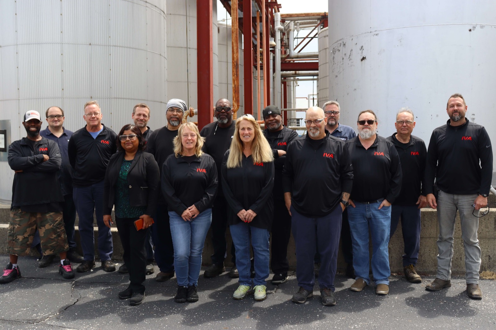 The IVA USA team at the Fort Wayne, Indiana chemical processing plant